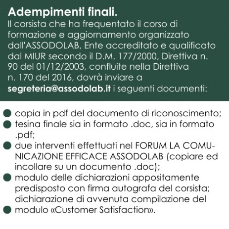 Corso on line La Comunicazione efficace 